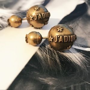 Dior Tribale Gold-tone earrings in aged metal